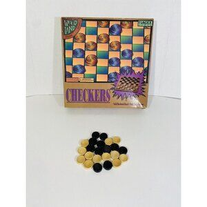 Woodland Series Checkers by Fundex Games WOOD CHECKER PIECES ONLY 23 Pieces